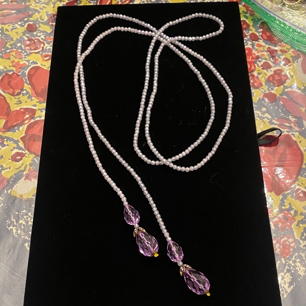 Heidi Daus Lavender Lariat Necklace